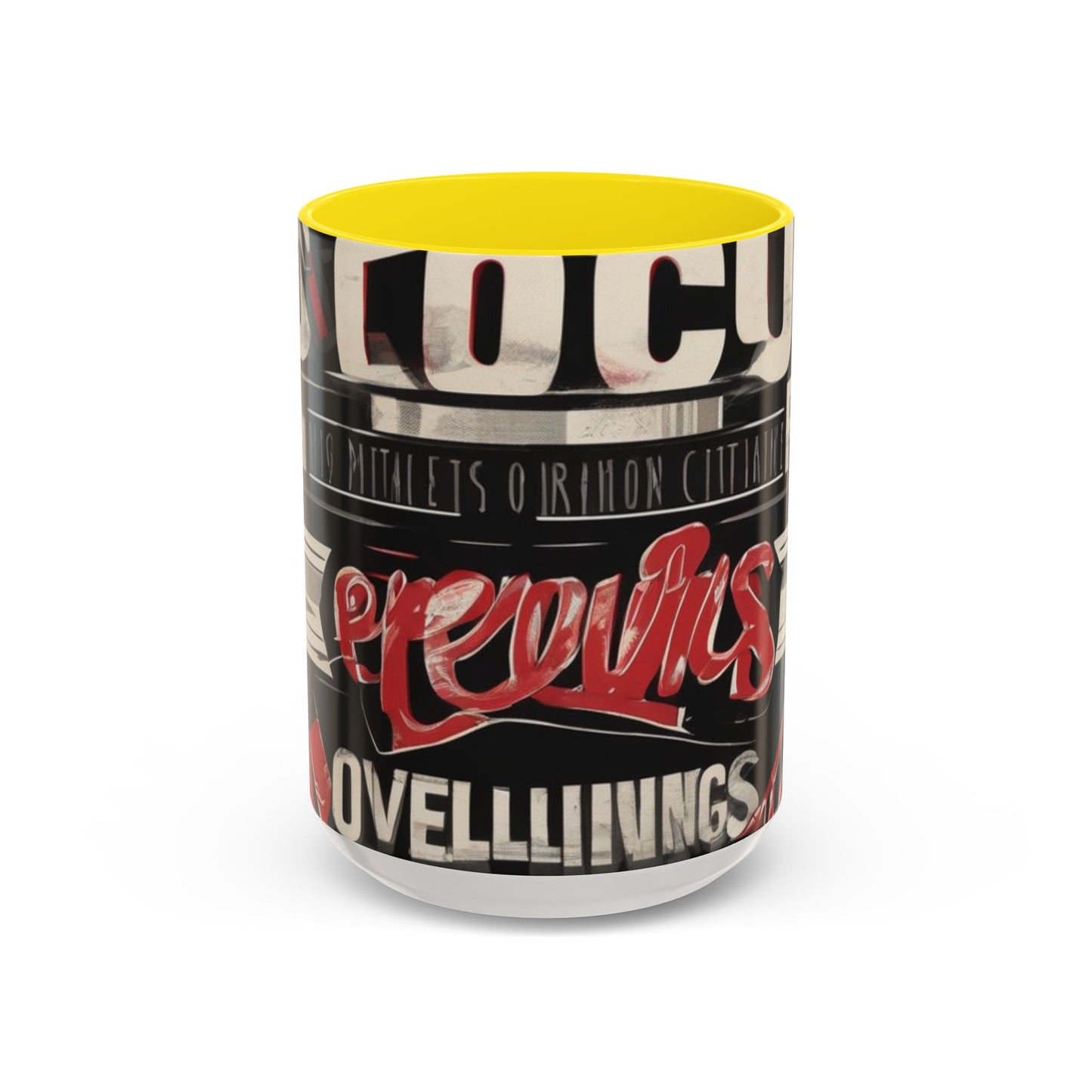 boostlete-mile-by-mile-type-focus-over-feelings-split-retro-0841 — Accent Mug 11/15oz