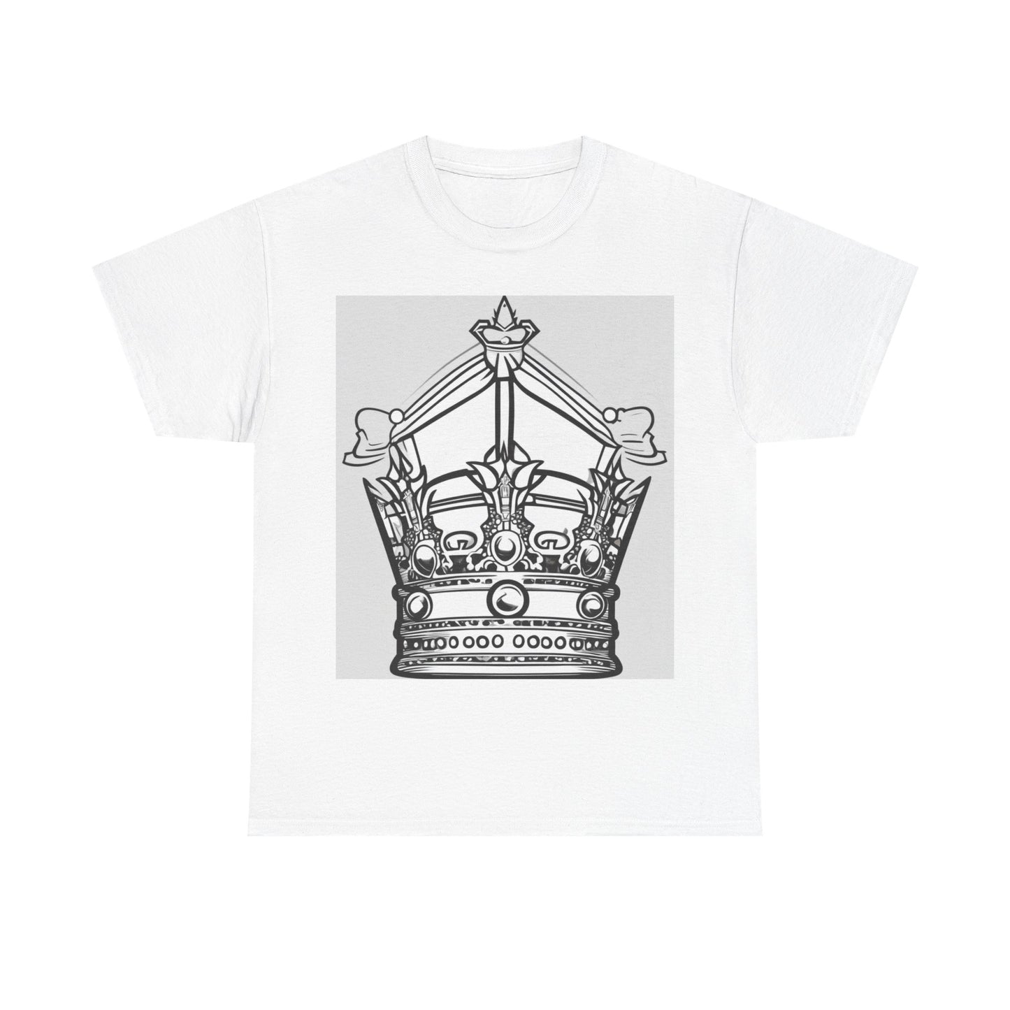 boostlete-quiet-power-icon-crown-outline-badge-0130 — Unisex Heavy Cotton Tee (Gildan 5000)