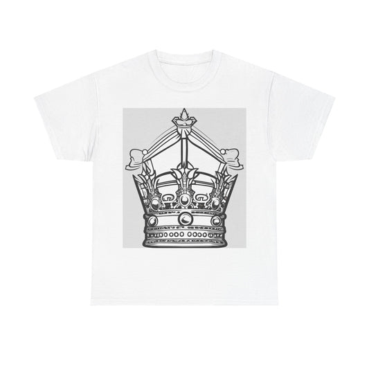 boostlete-quiet-power-icon-crown-outline-badge-0130 — Unisex Heavy Cotton Tee (Gildan 5000)