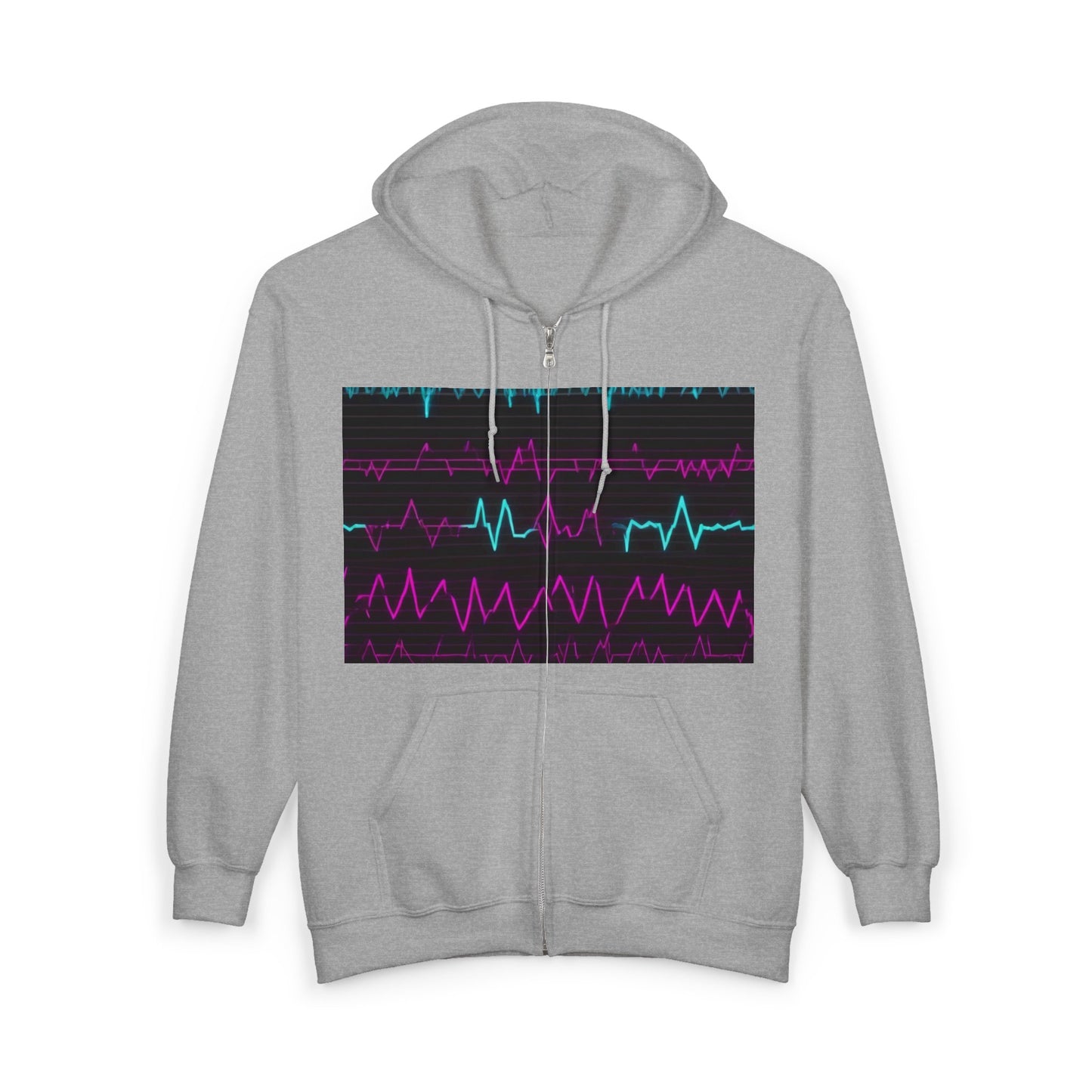 boostlete-boost-mode-pattern-ekg-modern-0111 — Unisex Heavy Blend Full-Zip Hooded Sweatshirt