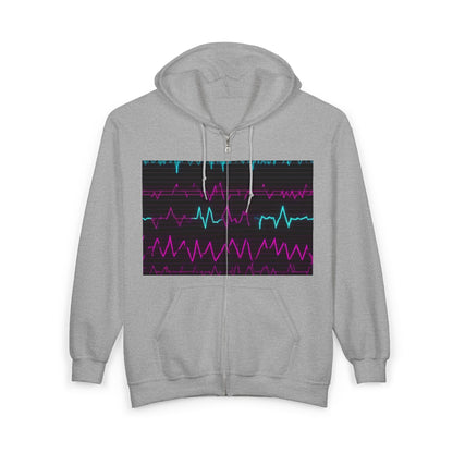 boostlete-boost-mode-pattern-ekg-modern-0111 — Unisex Heavy Blend Full-Zip Hooded Sweatshirt