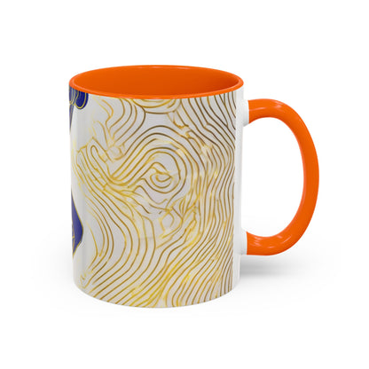 boostlete-iron-intent-scene-lunge-neon-line-art-0392 — Accent Mug 11/15oz