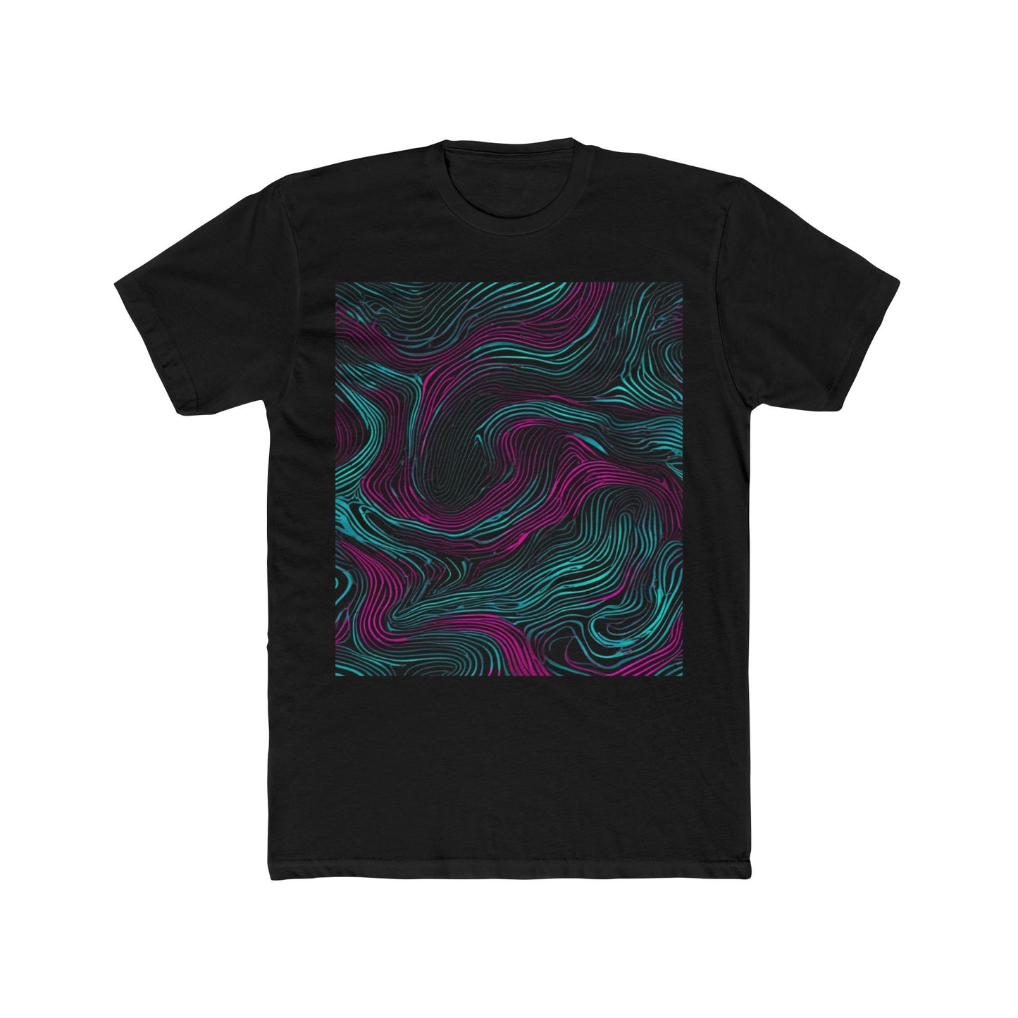boostlete-am-crew-pattern-topographic-monoline-0075 — Unisex Cotton Crew Tee (NL 3600)
