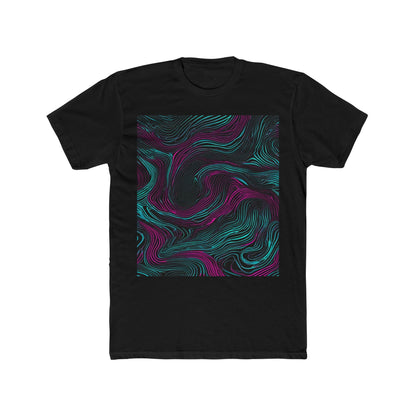 boostlete-am-crew-pattern-topographic-monoline-0075 — Unisex Cotton Crew Tee (NL 3600)