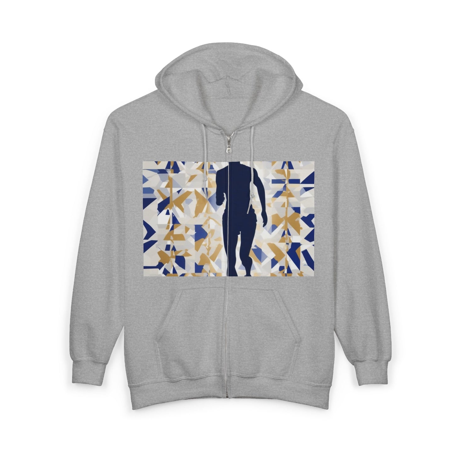 boostlete-recovery-progress-scene-marathoner-matte-geometric-0448 — Unisex Heavy Blend Full-Zip Hooded Sweatshirt