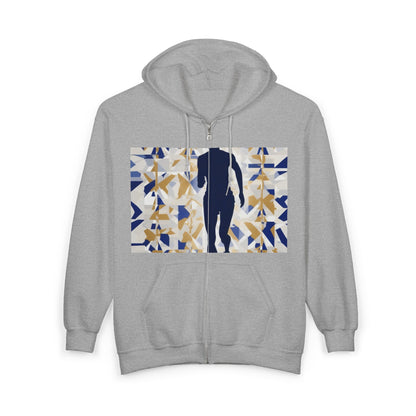 boostlete-recovery-progress-scene-marathoner-matte-geometric-0448 — Unisex Heavy Blend Full-Zip Hooded Sweatshirt