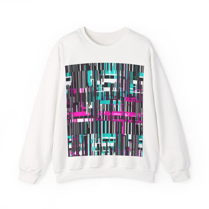 boostlete-am-crew-pattern-barcode-bold-0023 — Unisex Heavy Blend Crewneck Sweatshirt (Gildan)