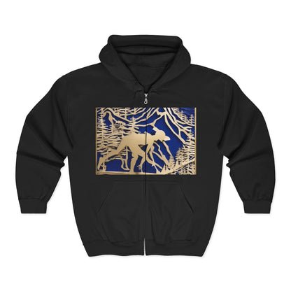 boostlete-recovery-progress-scene-trail-3d-paper-0176 — Unisex Heavy Blend Full-Zip Hooded Sweatshirt