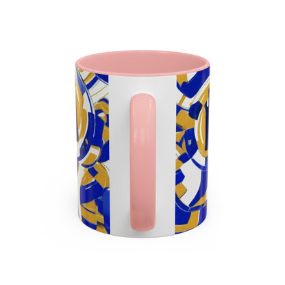 boostlete-field-day-icon-barbell-grainy-line-art-0906 — Accent Mug 11/15oz