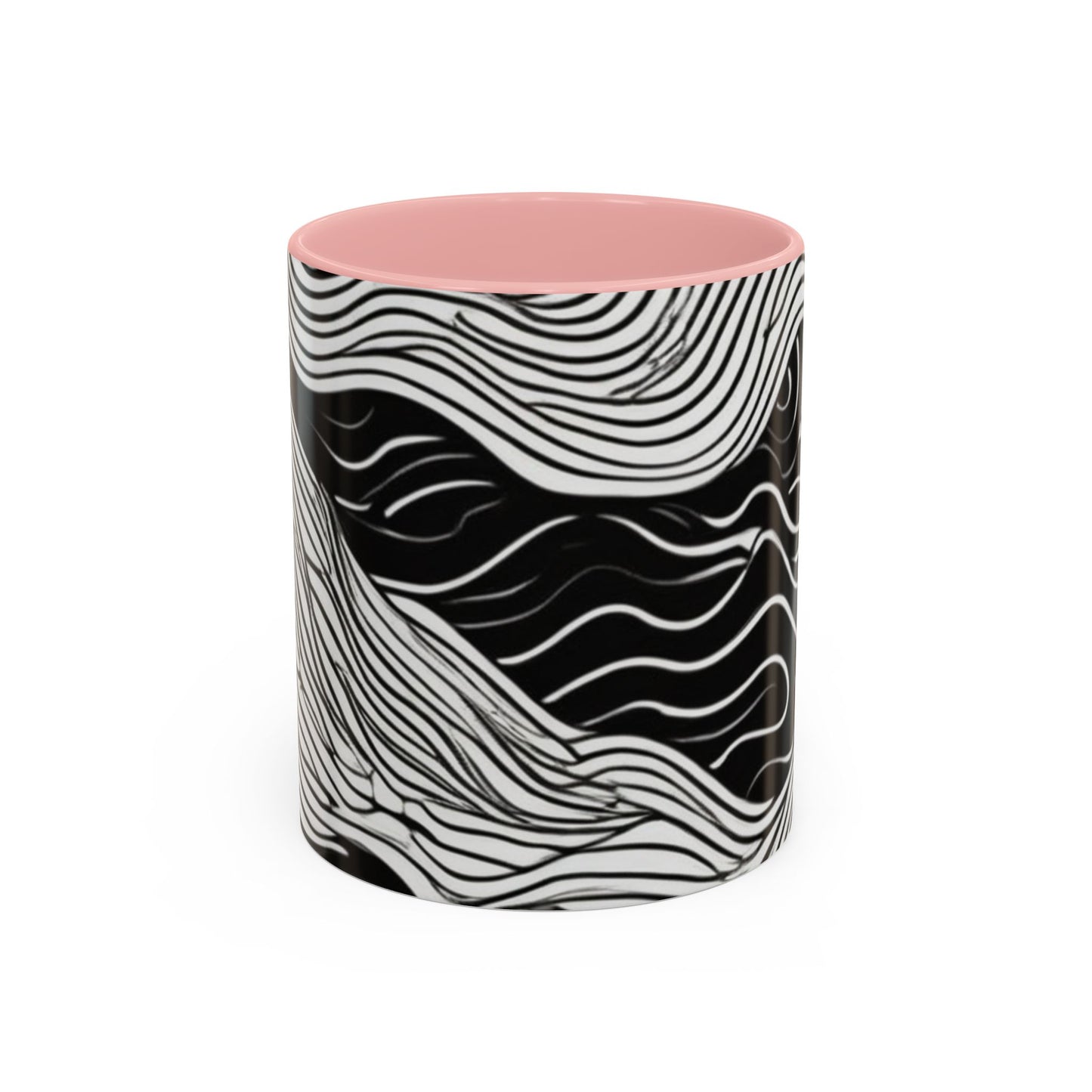 boostlete-field-day-pattern-topographic-line-art-0239 — Accent Mug 11oz/15oz