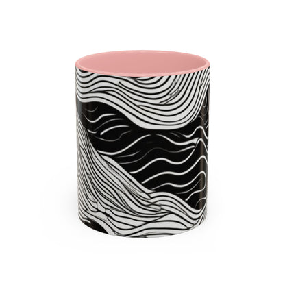 boostlete-field-day-pattern-topographic-line-art-0239 — Accent Mug 11oz/15oz