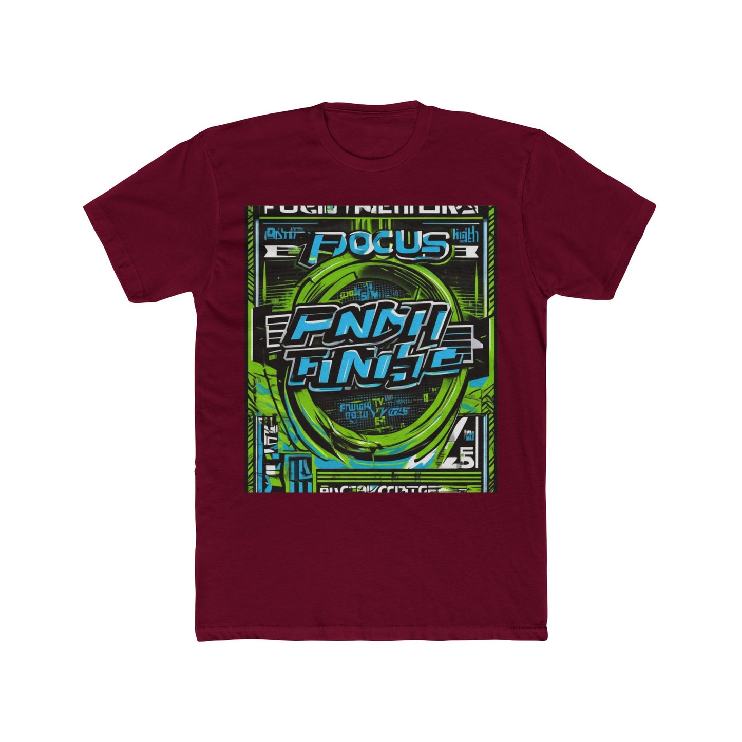 boostlete-iron-intent-type-focus-finish-big-retro-0177 — Unisex Cotton Crew Tee (NL 3600)