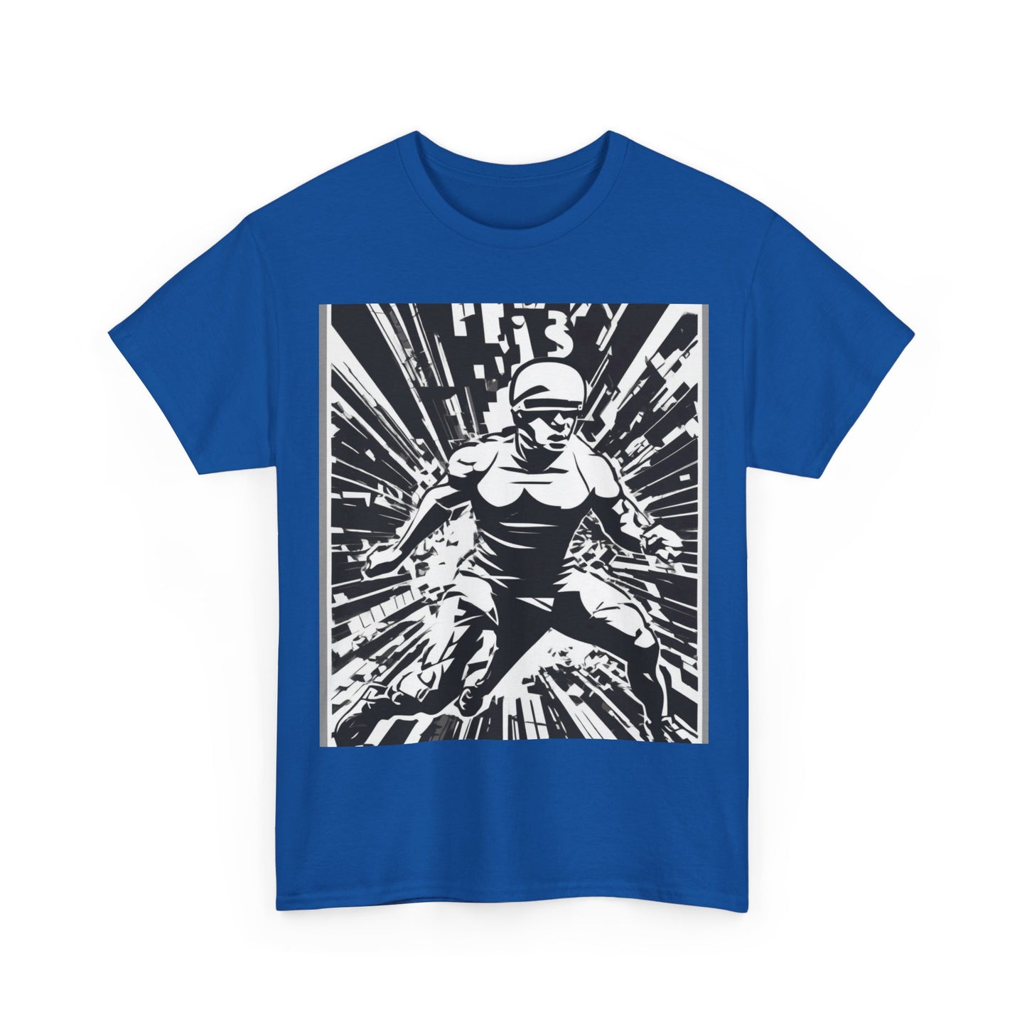 boostlete-field-day-scene-sprinter-halftone-bold-0148 — Unisex Heavy Cotton Tee (Gildan 5000)