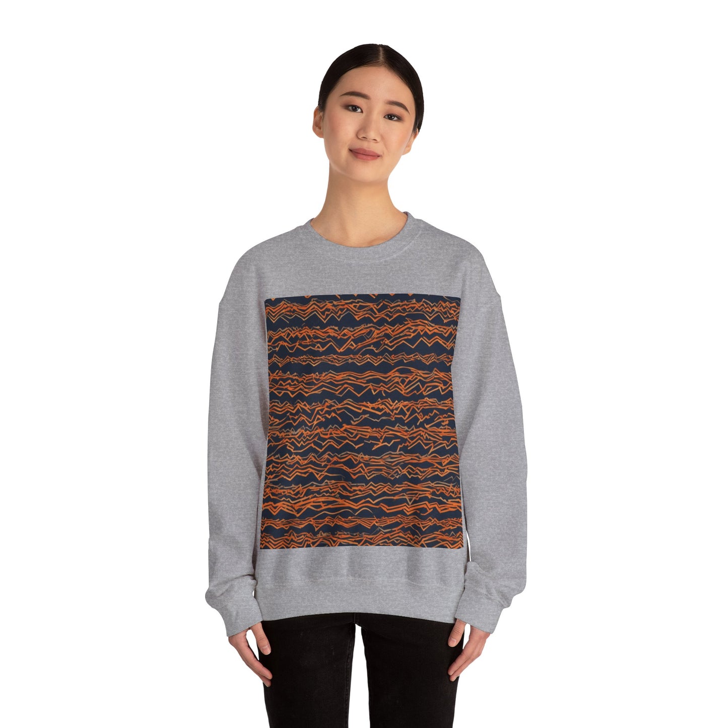 boostlete-field-day-pattern-ekg-bold-0135 — Unisex Heavy Blend Crewneck Sweatshirt (Gildan)