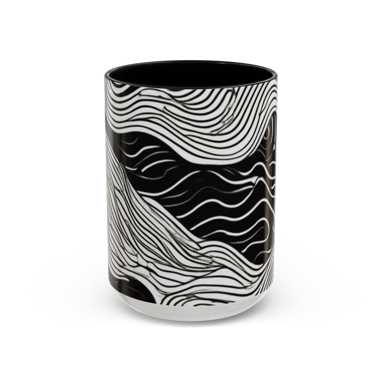 boostlete-field-day-pattern-topographic-line-art-0239 — Accent Mug 11oz/15oz