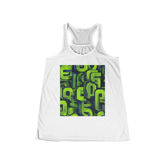boostlete-boost-mode-type-progress-beats-perfect-vertical-engraved-0253 — Women's Flowy Racerback Tank (B+C 8800)