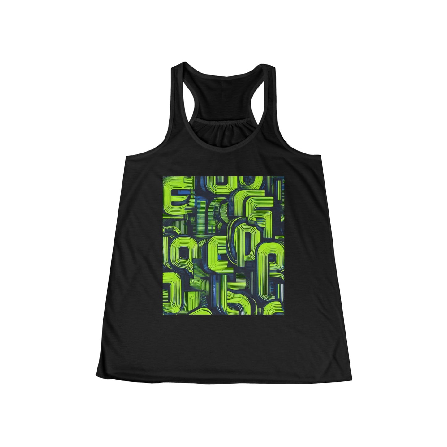 boostlete-boost-mode-type-progress-beats-perfect-vertical-engraved-0253 — Women's Flowy Racerback Tank (B+C 8800)