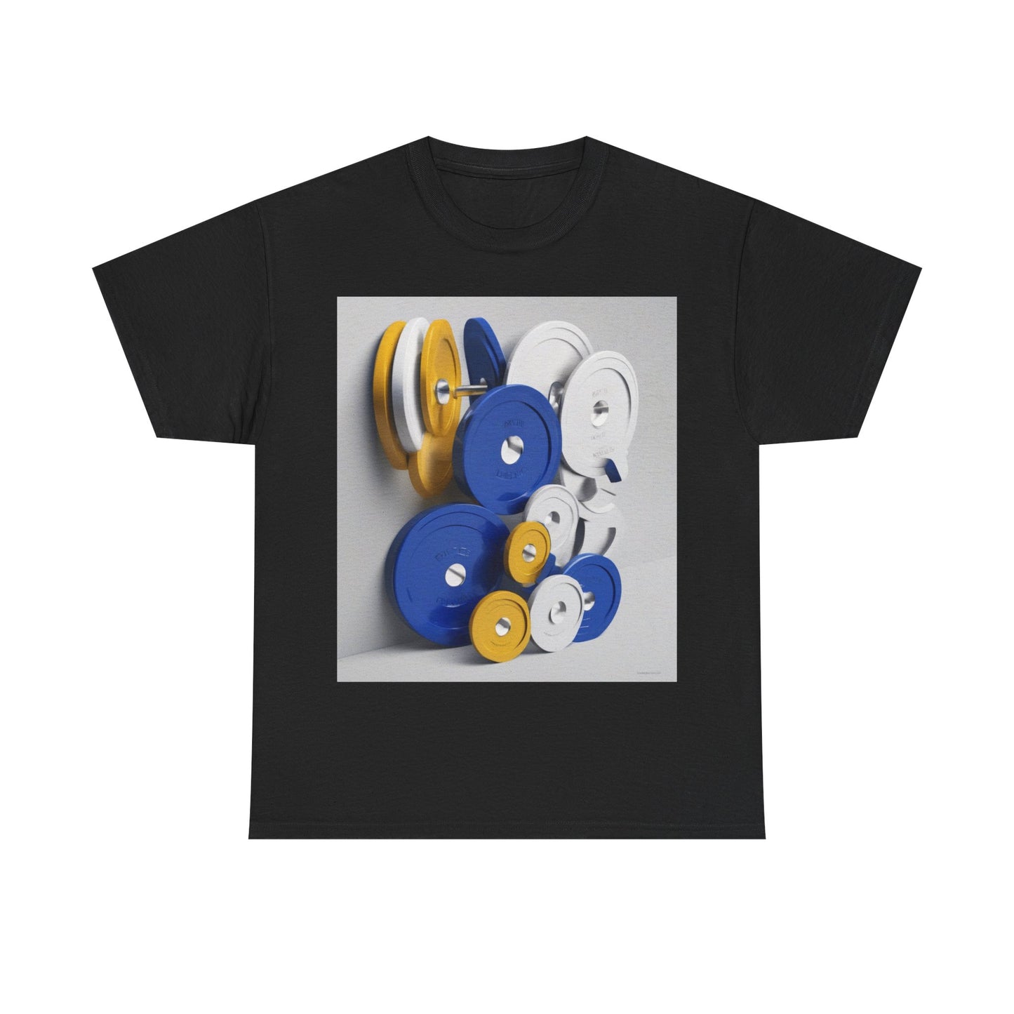 boostlete-field-day-icon-barbell-offset-geometric-0150 — Unisex Heavy Cotton Tee (Gildan 5000)