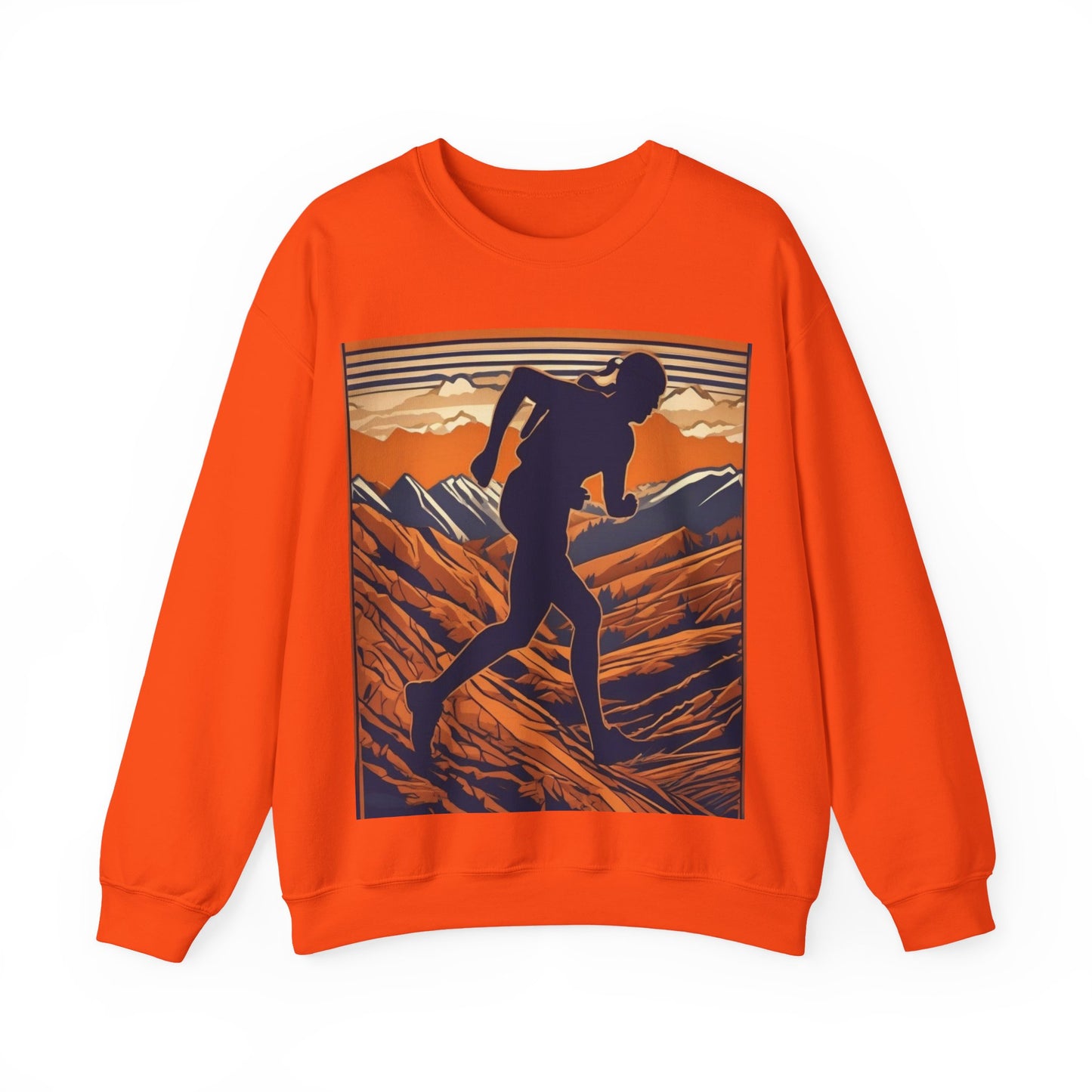 boostlete-iron-intent-scene-trail-3d-retro-0764 — Unisex Heavy Blend Crewneck (G18000)