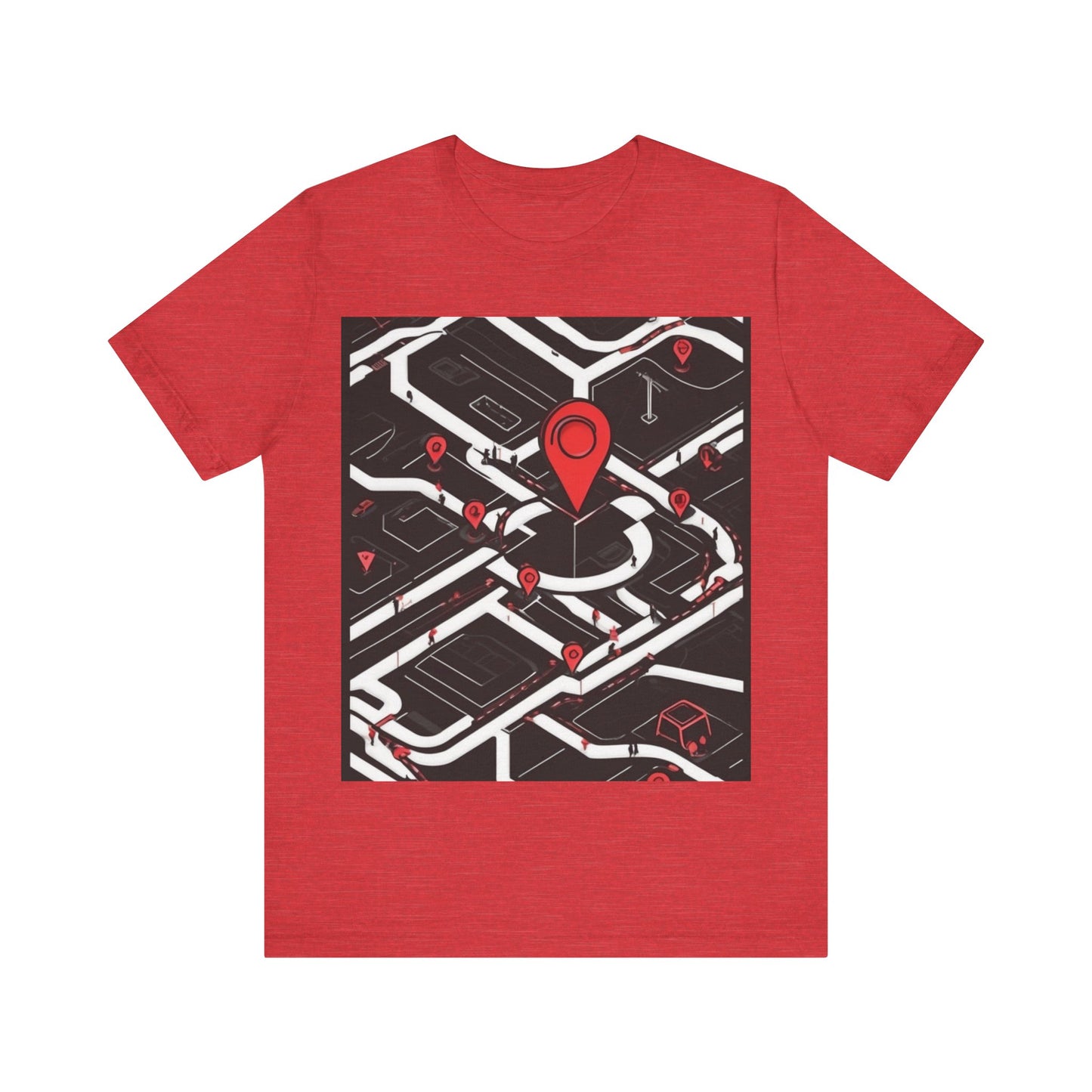 boostlete-am-crew-icon-map-matte-isometric-0094 — Unisex Jersey Short Sleeve (B+C 3001)