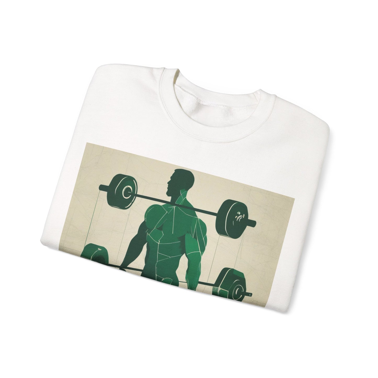 boostlete-boost-mode-scene-deadlift-glitch-blueprint-0044 — Unisex Heavy Blend Crewneck Sweatshirt (Gildan)