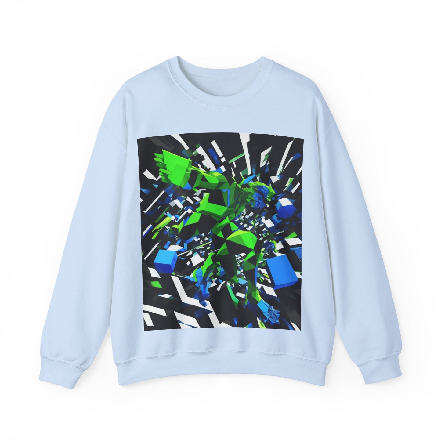 boostlete-pr-season-scene-sprinter-3d-geometric-0896 — Unisex Heavy Blend Crewneck (G18000)