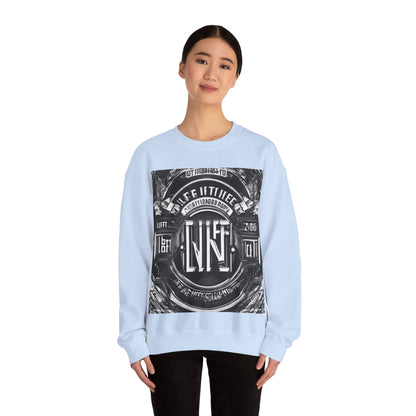 boostlete-am-crew-type-lift-the-standard-banner-engraved-0665 — Unisex Heavy Blend Crewneck (G18000)