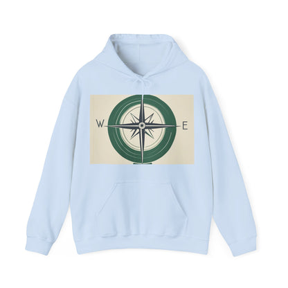 boostlete-iron-intent-icon-compass-soft-blueprint-0614 — Unisex Heavy Blend Hoodie (G18500)