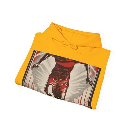 boostlete-am-crew-scene-sprinter-outline-athletic-0228 — Unisex Heavy Blend Hooded Sweatshirt (Gildan)