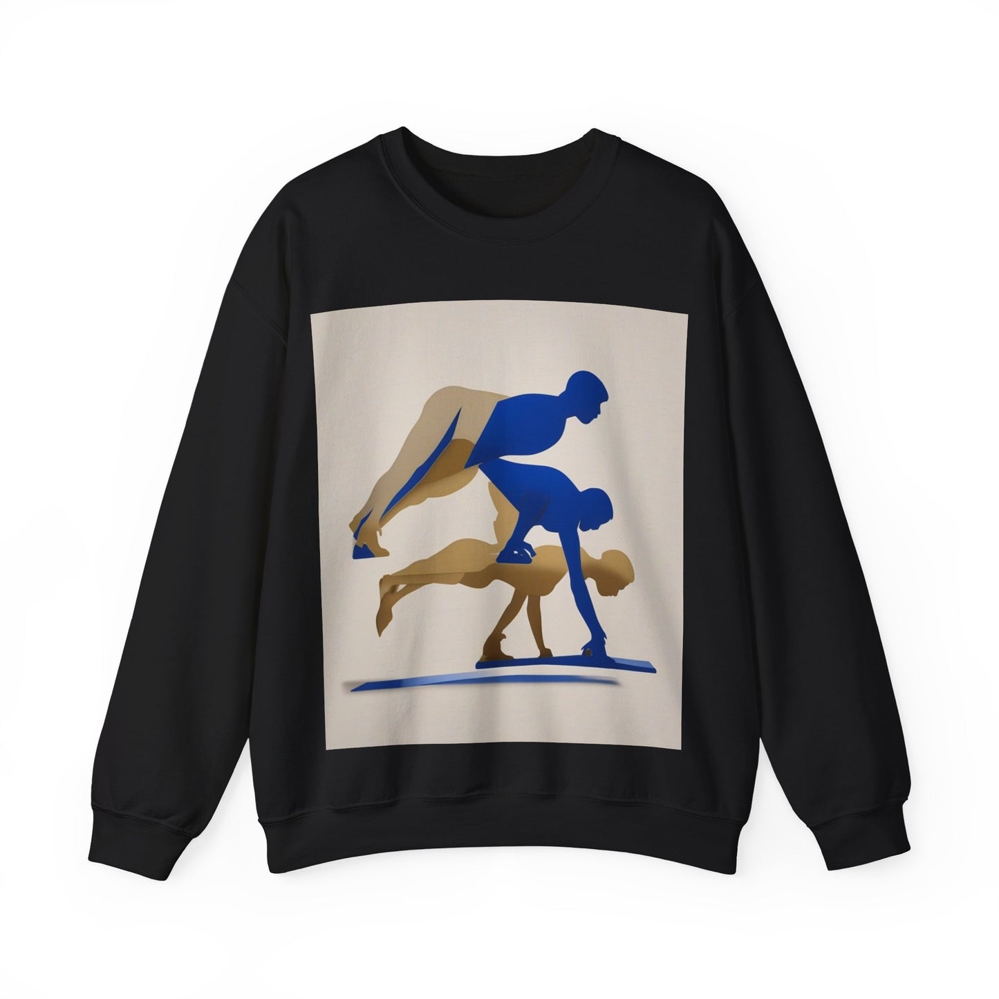 boostlete-mile-by-mile-scene-push-up-duotone-paper-0040 — Unisex Heavy Blend Crewneck Sweatshirt (Gildan)