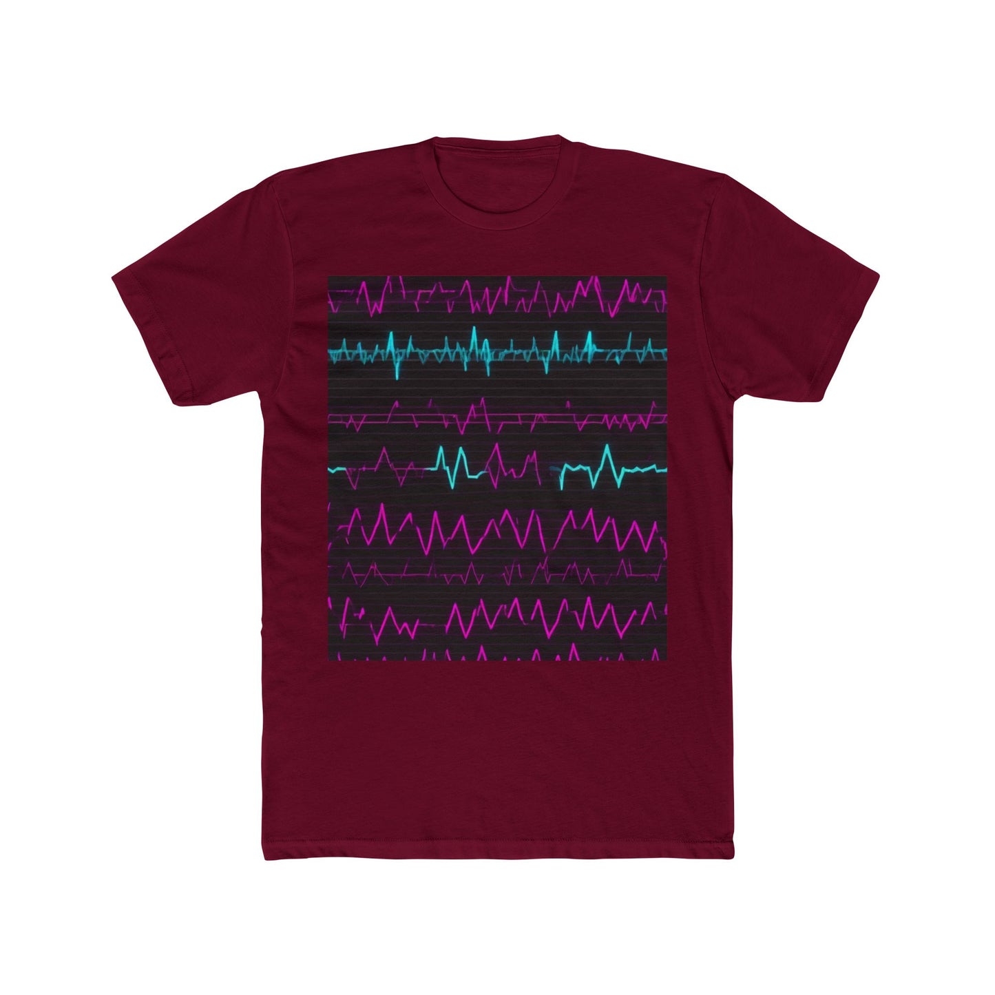 boostlete-boost-mode-pattern-ekg-modern-0111 — Unisex Cotton Crew Tee (NL 3600)