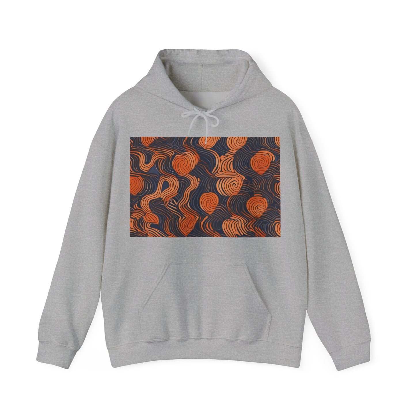 boostlete-iron-intent-pattern-topographic-engraved-0019 — Unisex Heavy Blend Hooded Sweatshirt (Gildan)