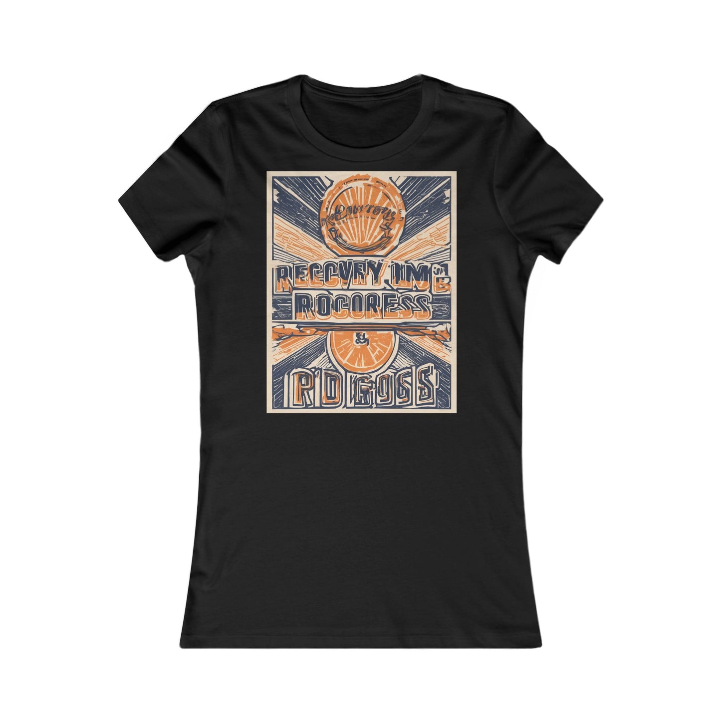 boostlete-boost-mode-type-recovery-progress-outline-over-solid-badge-0161 — Women's Favorite Tee (B+C 6004)