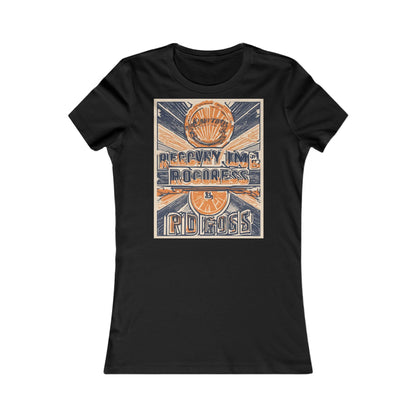 boostlete-boost-mode-type-recovery-progress-outline-over-solid-badge-0161 — Women's Favorite Tee (B+C 6004)