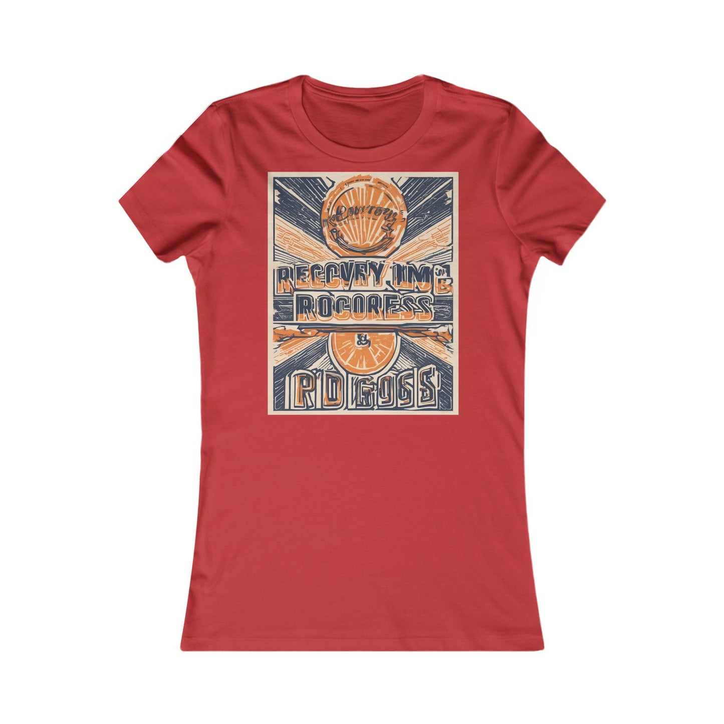 boostlete-boost-mode-type-recovery-progress-outline-over-solid-badge-0161 — Women's Favorite Tee (B+C 6004)