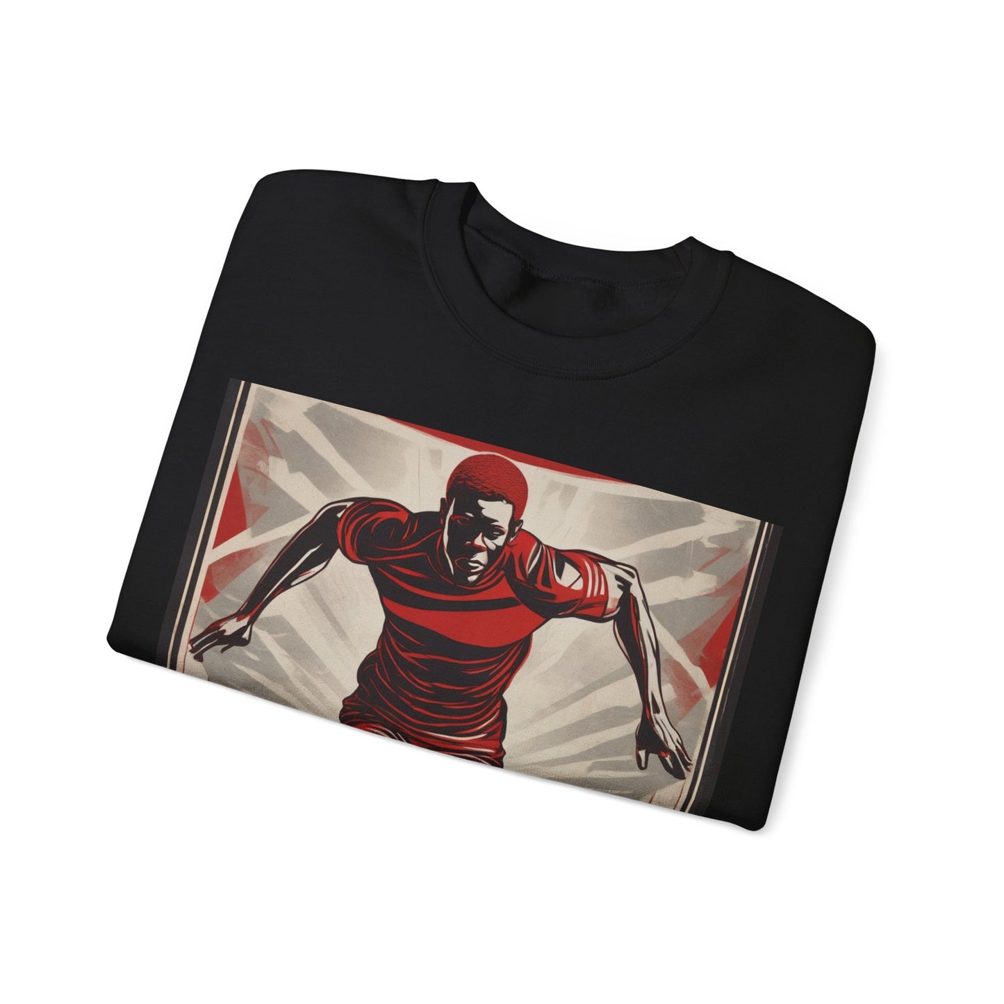 boostlete-am-crew-scene-sprinter-outline-athletic-0228 — Unisex Heavy Blend Crewneck Sweatshirt (Gildan)