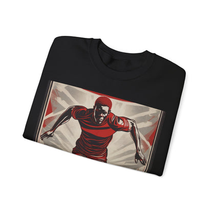 boostlete-am-crew-scene-sprinter-outline-athletic-0228 — Unisex Heavy Blend Crewneck Sweatshirt (Gildan)