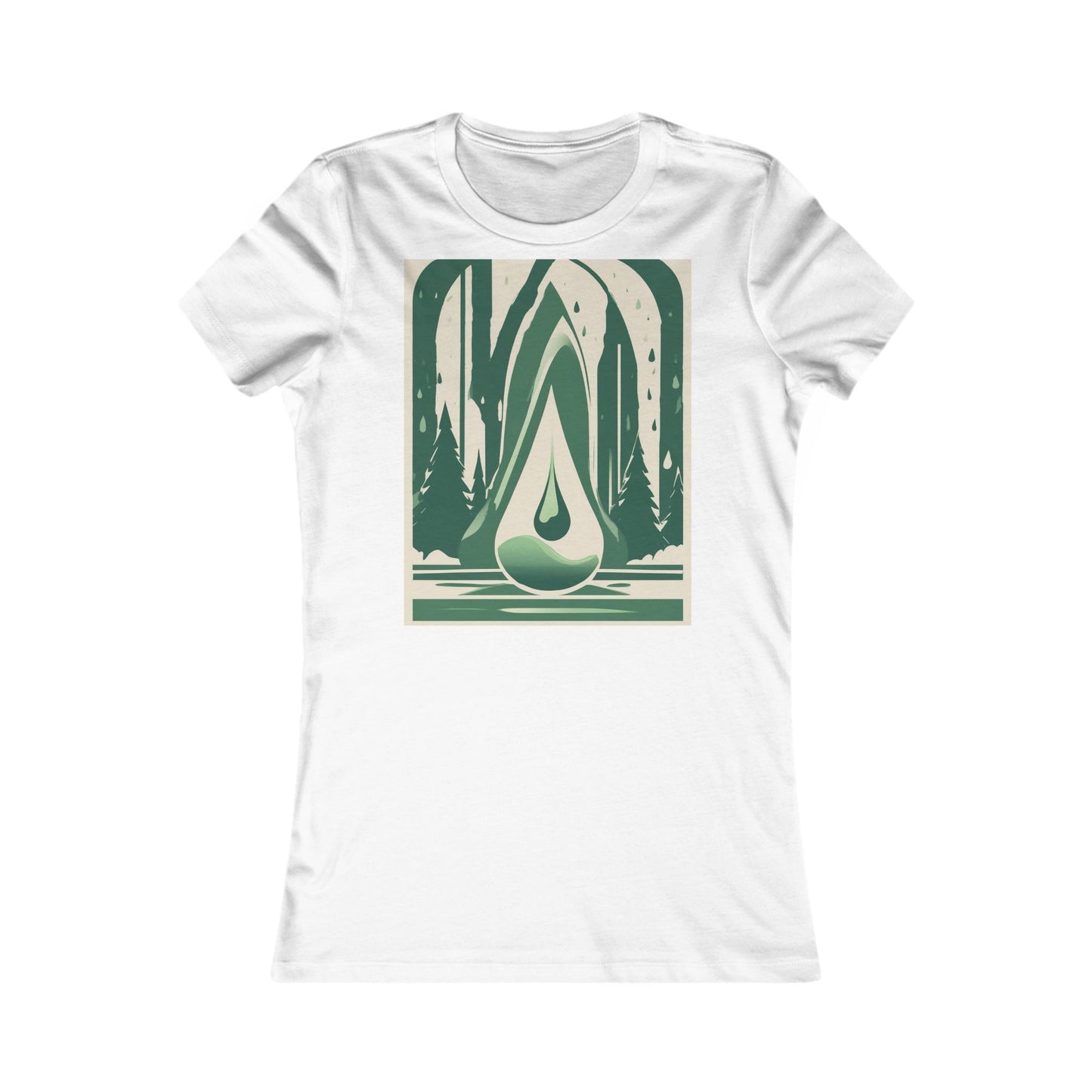 boostlete-quiet-power-icon-water-glitch-retro-0186 — Women's Favorite Tee (B+C 6004)