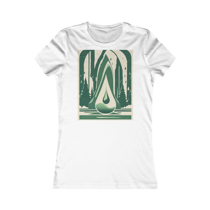 boostlete-quiet-power-icon-water-glitch-retro-0186 — Women's Favorite Tee (B+C 6004)