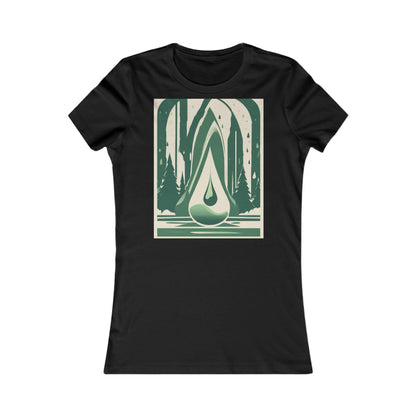 boostlete-quiet-power-icon-water-glitch-retro-0186 — Women's Favorite Tee (B+C 6004)