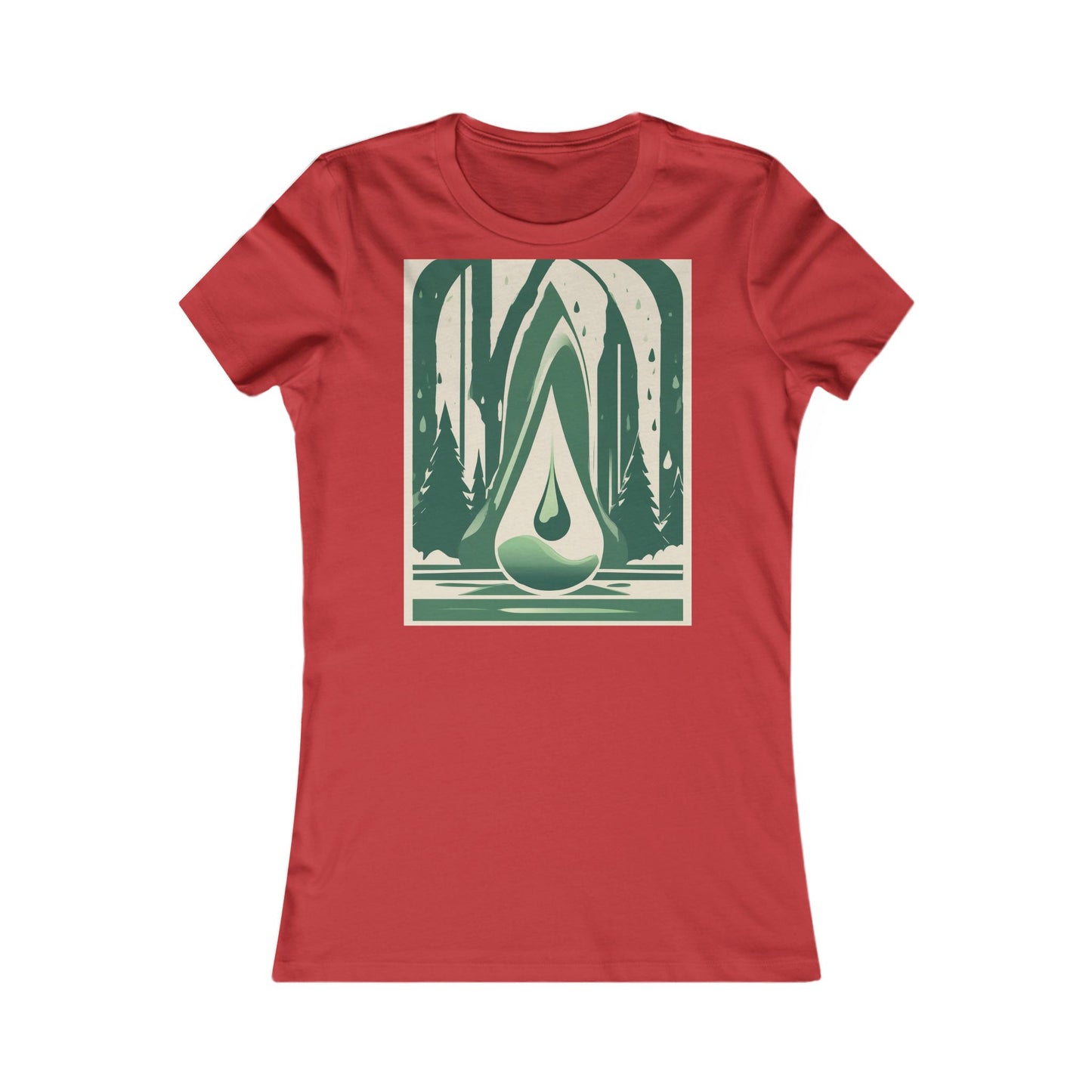 boostlete-quiet-power-icon-water-glitch-retro-0186 — Women's Favorite Tee (B+C 6004)