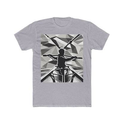 boostlete-am-crew-scene-rower-outline-geometric-0060 — Unisex Cotton Crew Tee (NL 3600)