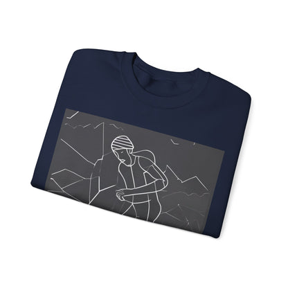 boostlete-pr-season-scene-runner-outline-geometric-1072 — Unisex Heavy Blend Crewneck (G18000)