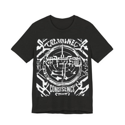 boostlete-am-crew-type-consistency-is-the-flex-centered-industrial-0137 — Unisex Jersey Short Sleeve (B+C 3001)