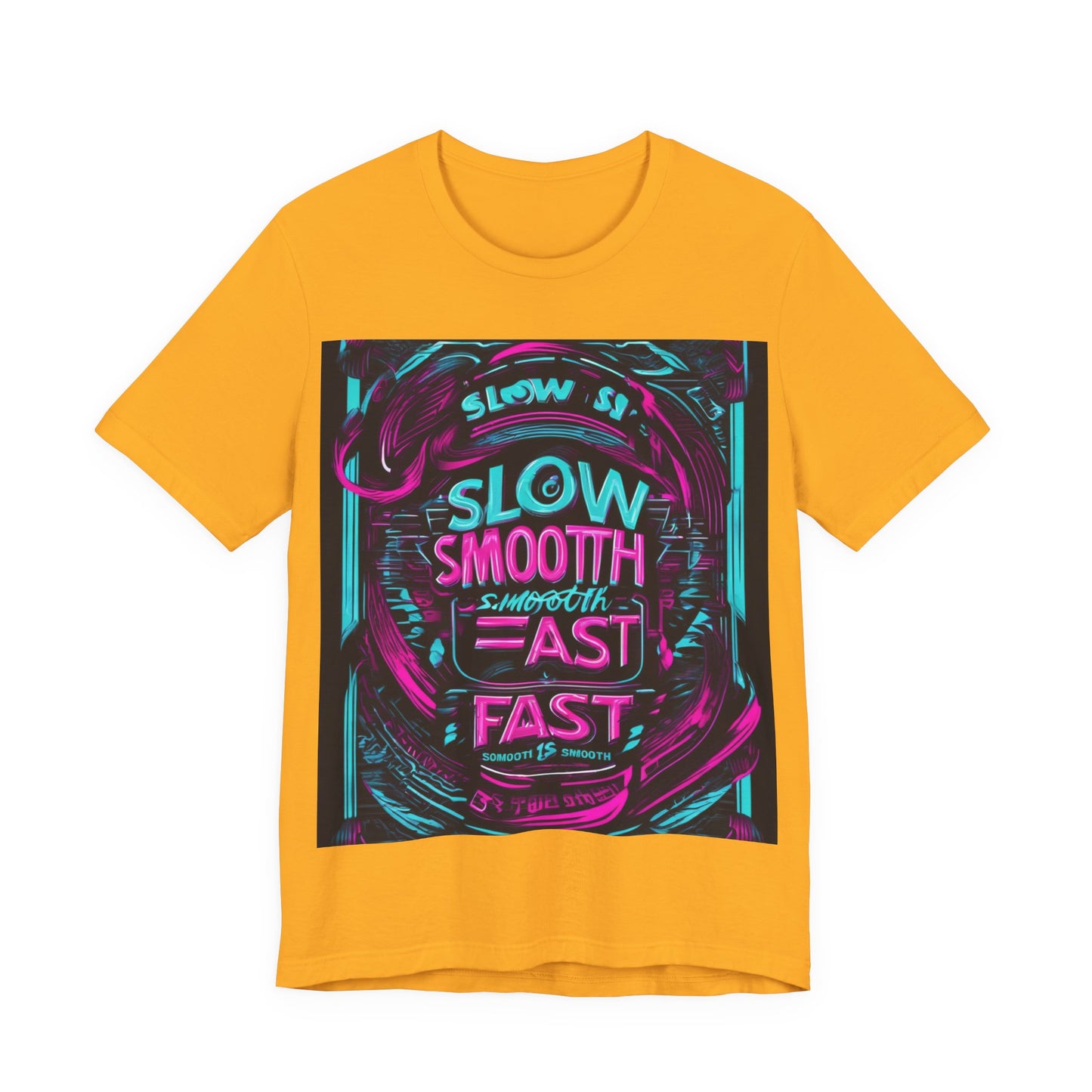 boostlete-recovery-progress-type-slow-is-smooth-smooth-is-fast-banner-engraved-0181 — Unisex Jersey Short Sleeve (B+C 3001)