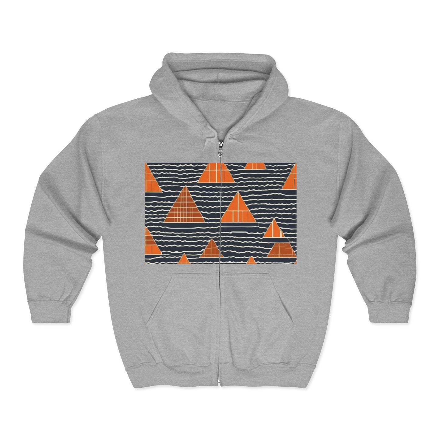 boostlete-iron-intent-pattern-stair-steps-industrial-0259 — Unisex Heavy Blend Full-Zip Hooded Sweatshirt