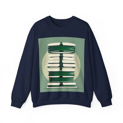 boostlete-recovery-progress-icon-barbell-glitch-vector-1746 — Unisex Heavy Blend Crewneck (G18000)