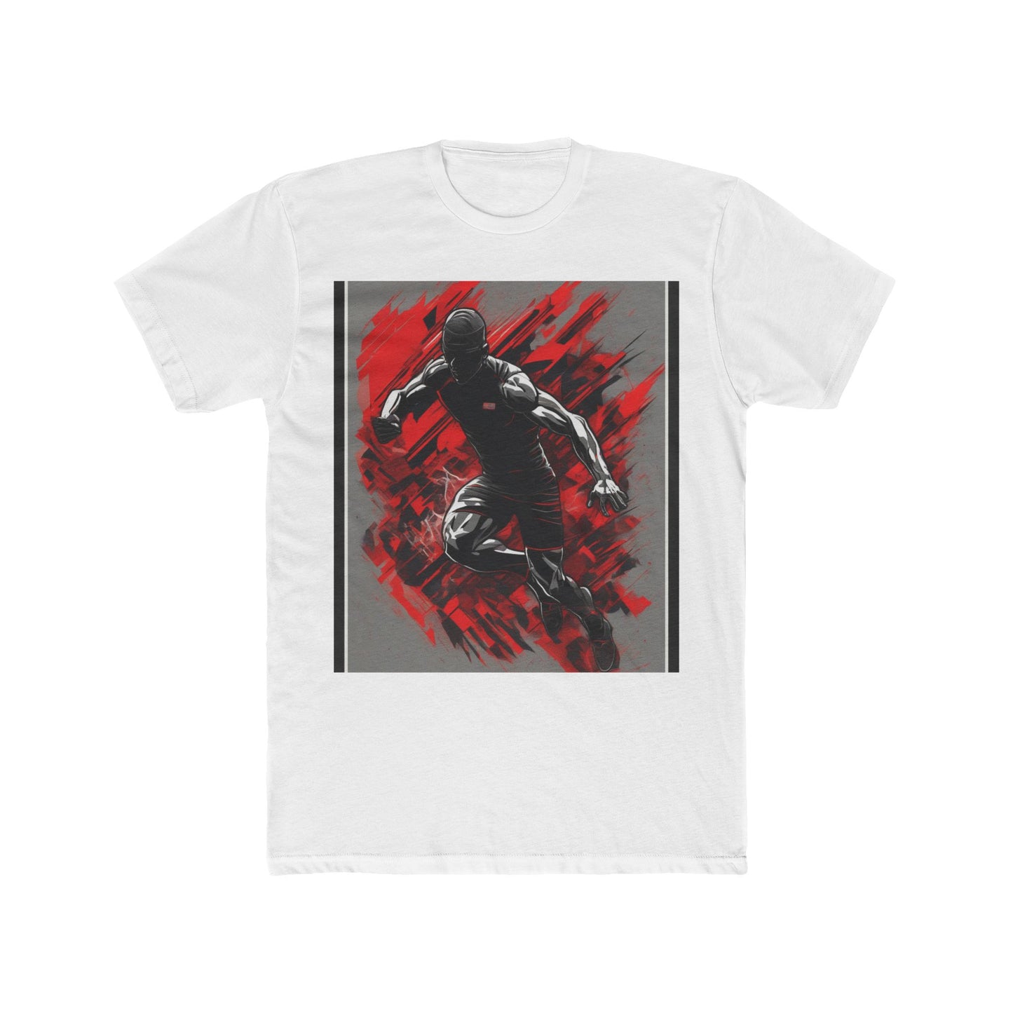 boostlete-field-day-scene-sprinter-glitch-badge-0284 — Unisex Cotton Crew Tee (NL 3600)