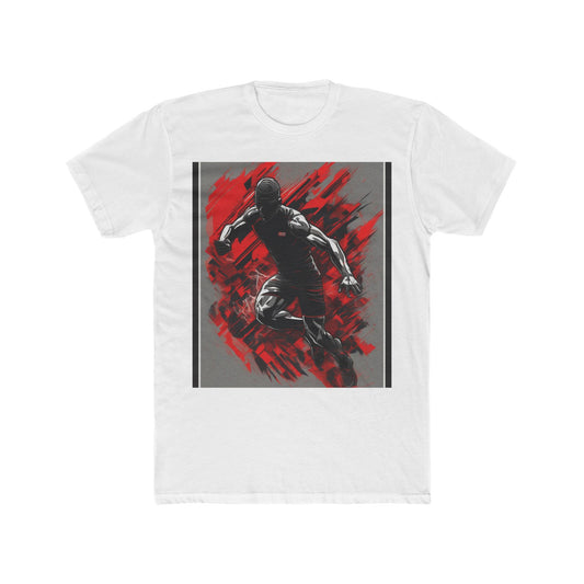 boostlete-field-day-scene-sprinter-glitch-badge-0284 — Unisex Cotton Crew Tee (NL 3600)