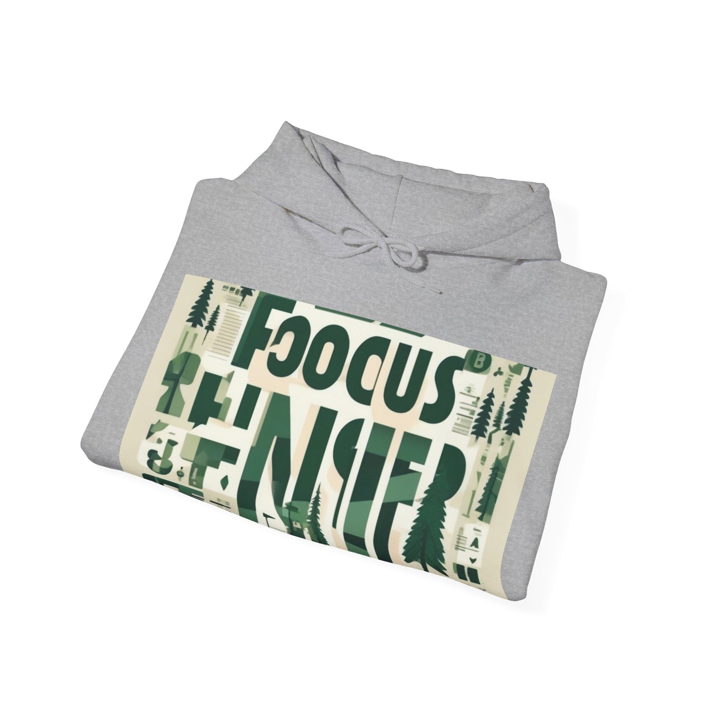 boostlete-boost-mode-type-focus-finish-banner-modern-0113 — Unisex Heavy Blend Hooded Sweatshirt (Gildan)